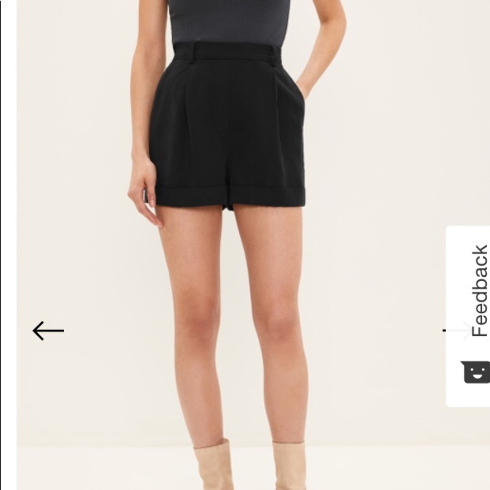 High waisted black shorts